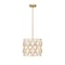 Z-Lite Harden Pendant, 3-Light, 12 In.W x 11.75 In.H, Modern Gold/White 1948P12-MGLD - alternate 1
